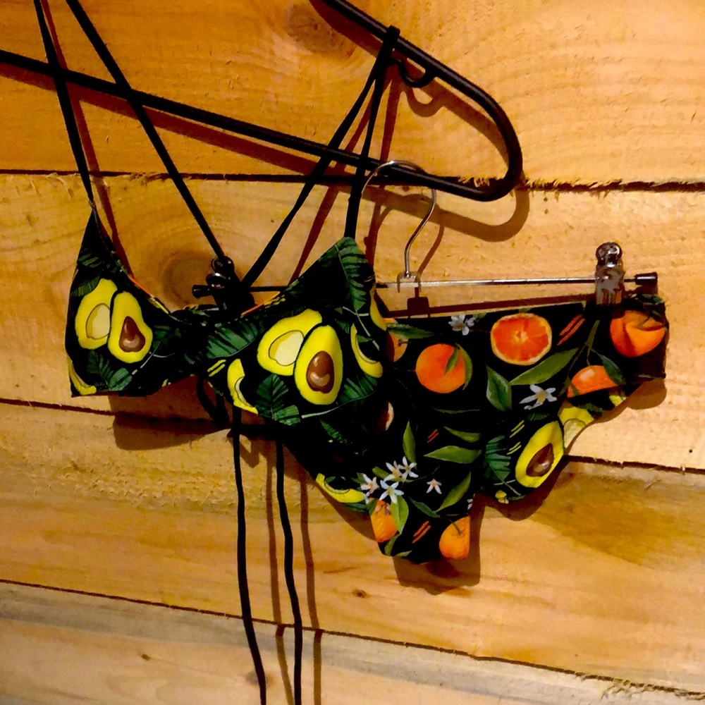 Reversible savage swim bikini set